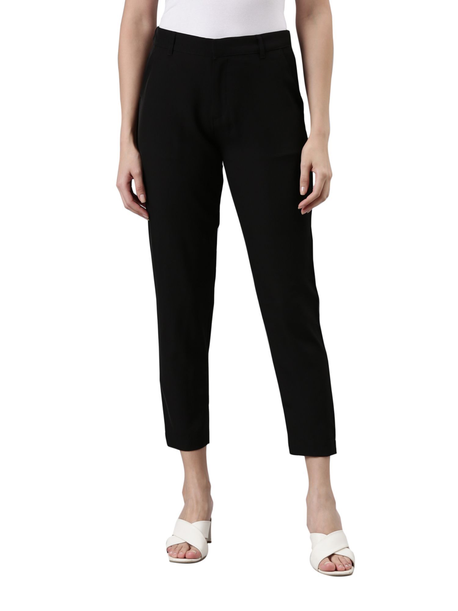 DTR FASHION Regular Fit Women Black Trousers - Buy DTR FASHION Regular Fit  Women Black Trousers Online at Best Prices in India | Flipkart.com
