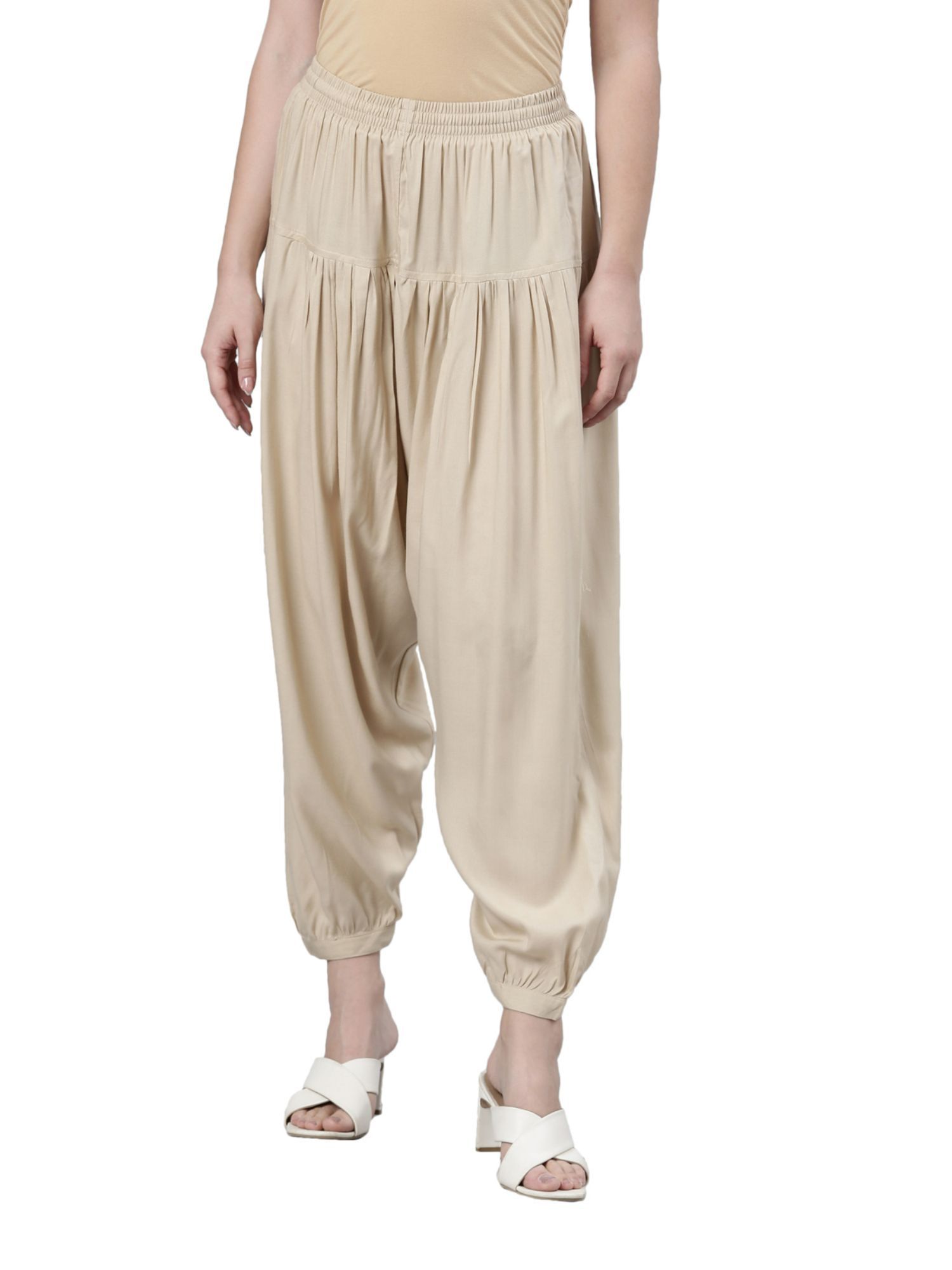 Buy PURPURA INDIA Women's Regular Fit Harem Pants (PBT0602_Beige_Free Size)  at Amazon.in