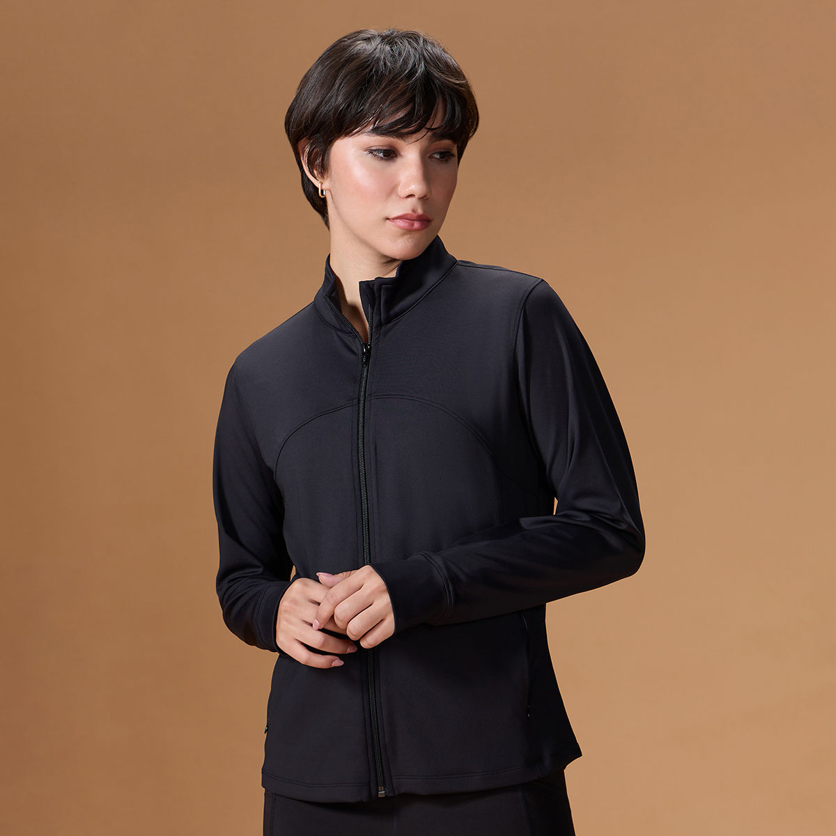 Buy Kica Gym Training Jacket in Second SKN Fabric With Pockets Online