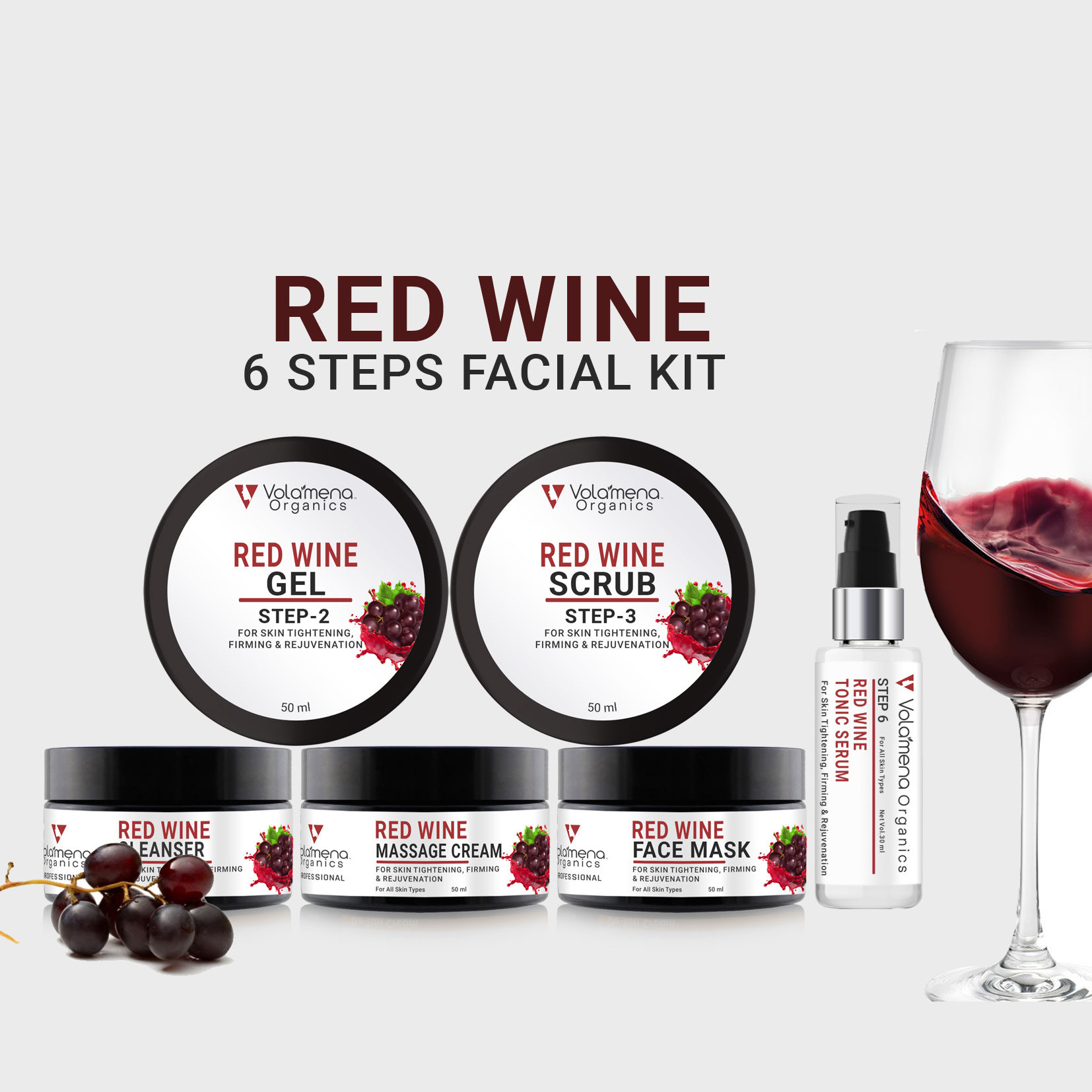 Buy Volamena Organics Red Wine Facial Kit Online