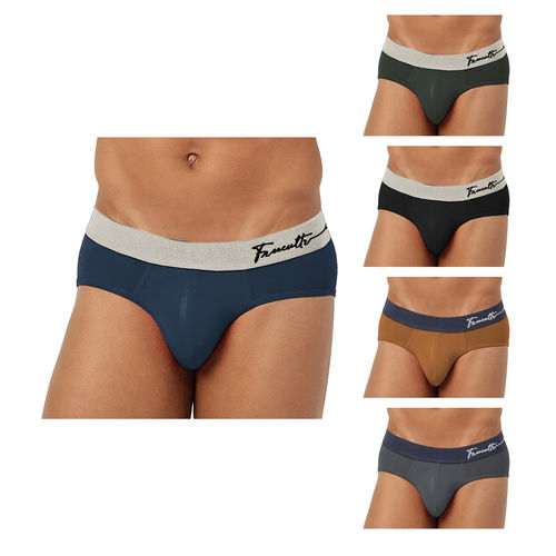 Buy FREECULTR Mens Underwear Anti Chaffing Sweat-proof Micromodal Briefs  (Pack of 5) Online
