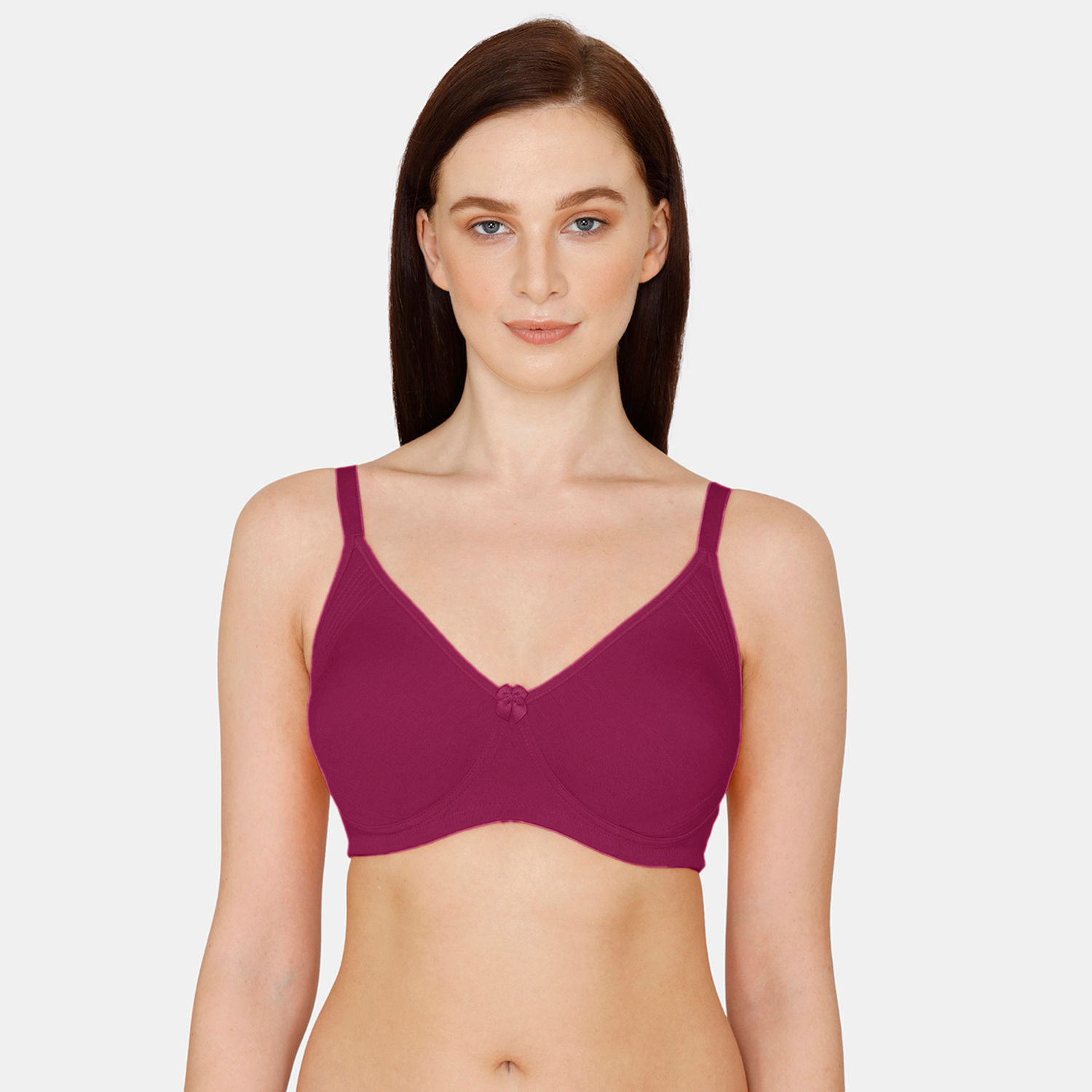 Buy Zivame Rosaline Basics Double Layered Non Wired 3/4th Coverage Bra -  Rhododendron - Purple Online
