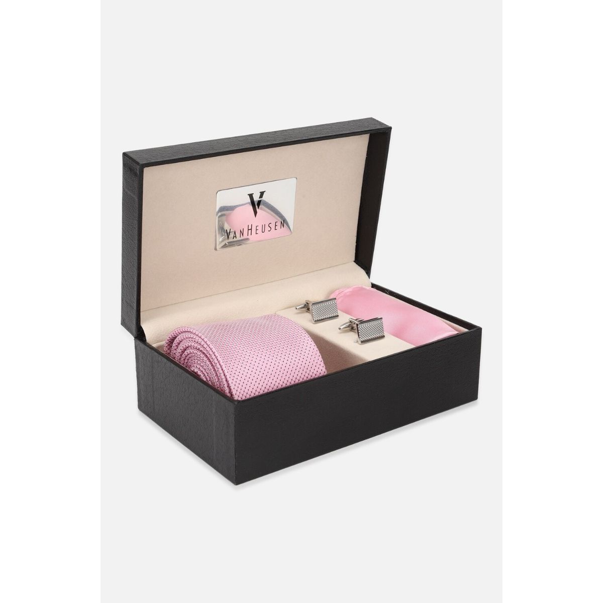 Van Heusen Men Pink Tie Pocket Square and Cufflink Buy Van Heusen Men