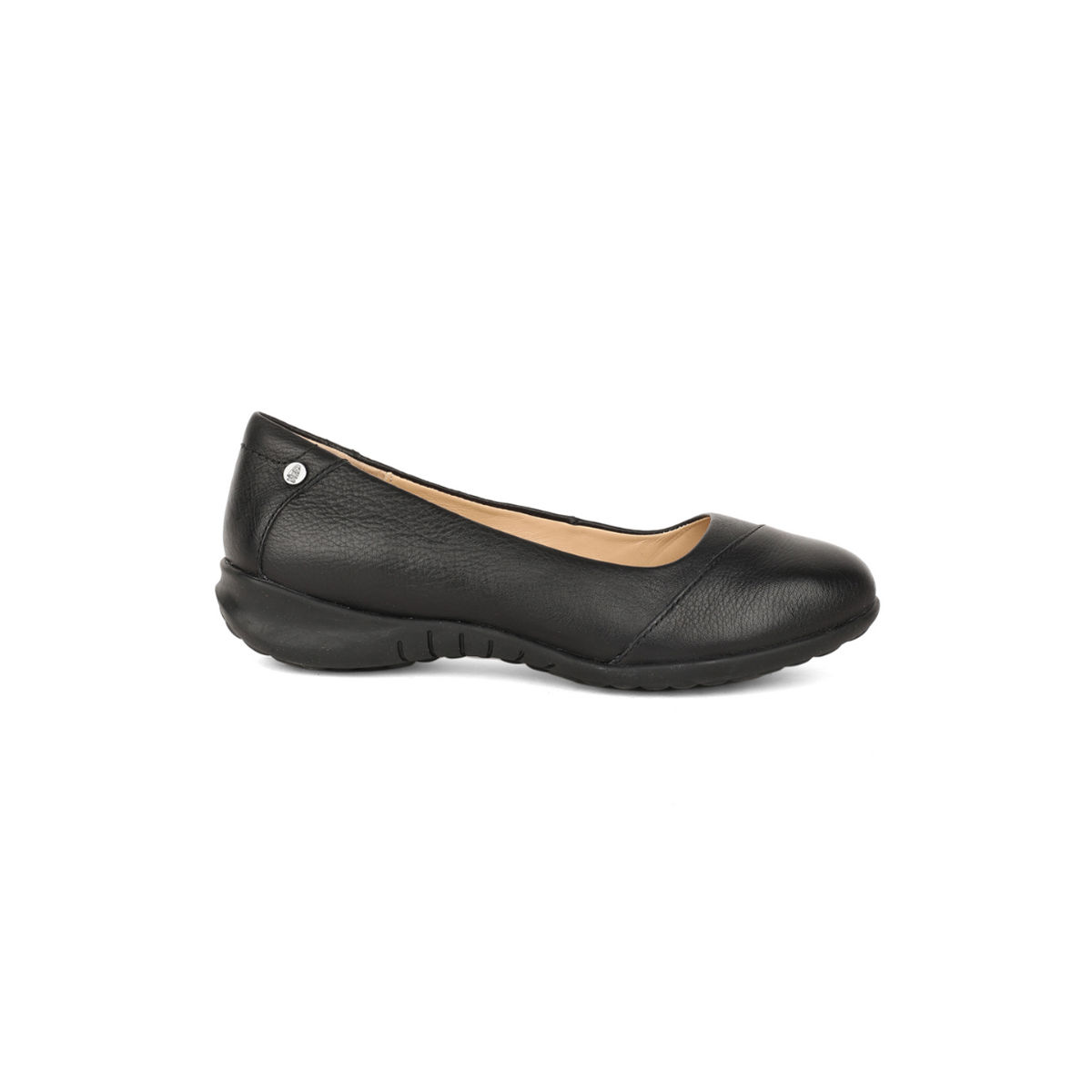 Buy Hush Puppies Solid Black Ballerina Online