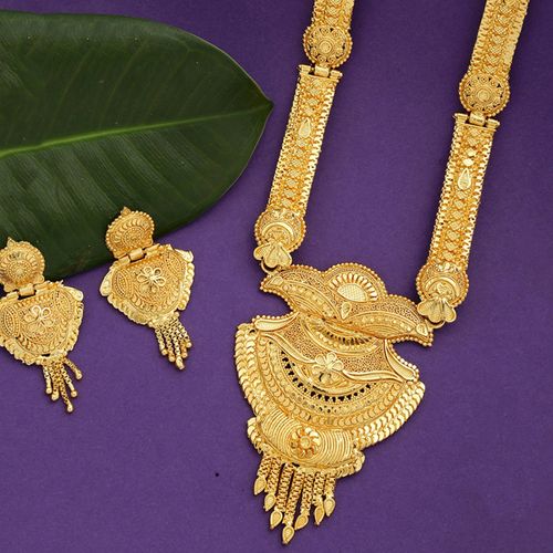 Set Gold Design Long Rani Haar Online Buy Yellow Chimes Gold