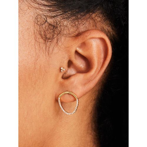 Accessorize London Women 14K Gold Plated Cubic Zirconia Stud Earrings