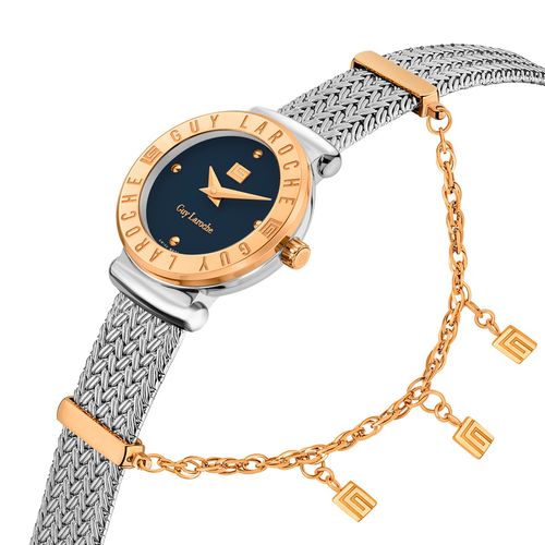 Navy Dial Chain Link Watch Mens Movado Bold Men's Evolution Quartz