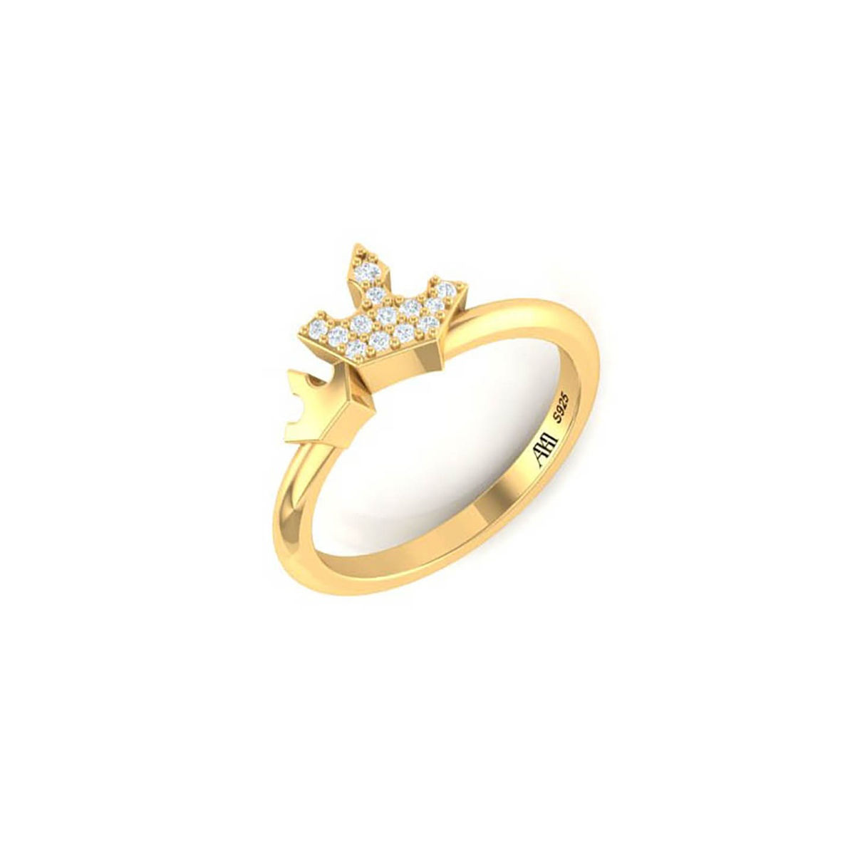 SHONA, ROSE GOLD FINISH ADJUSTABLE AMERICAN DIAMOND RING FOR WOMEN -MO –  www.soosi.co.in