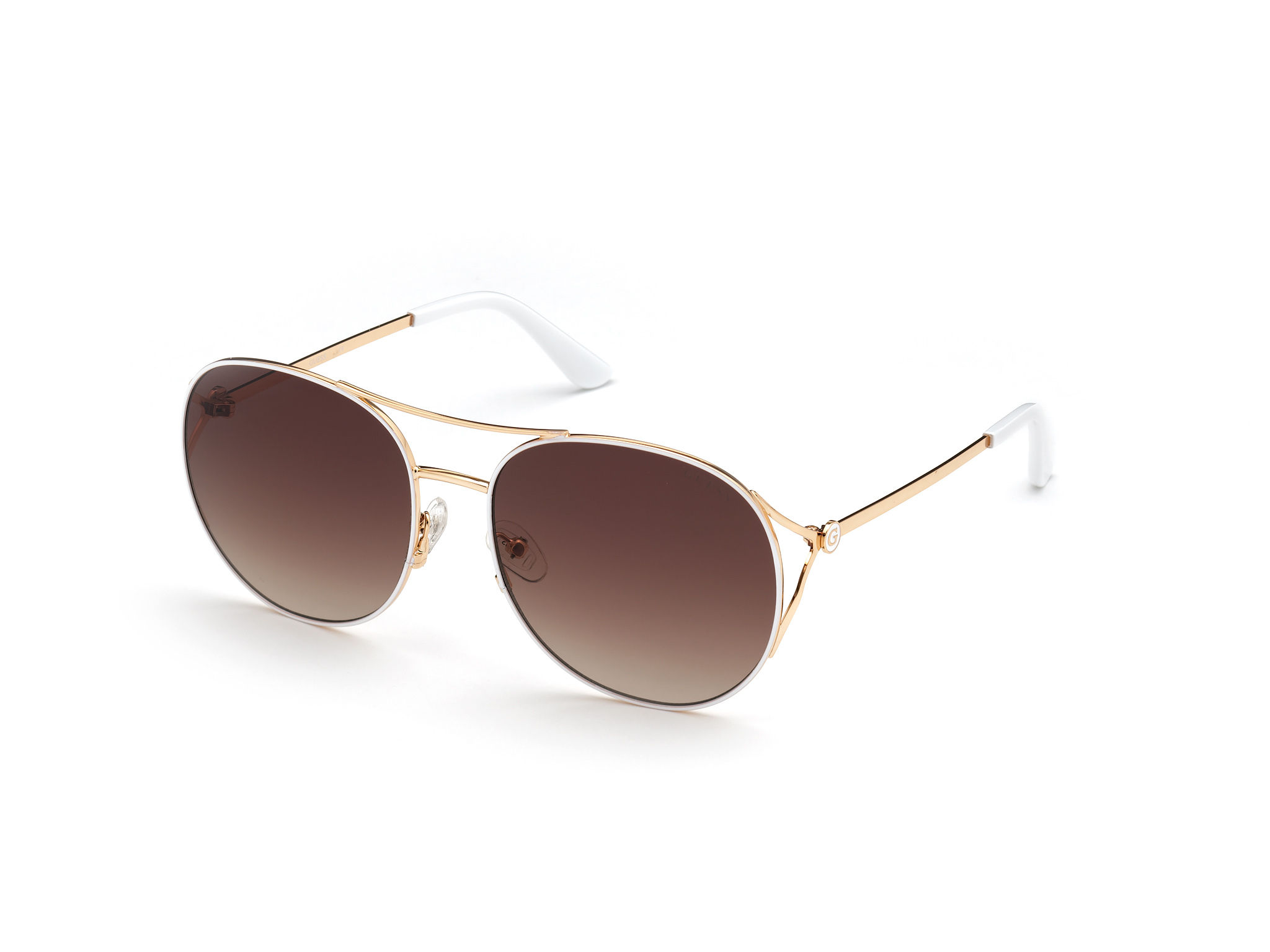 Guess Shiny Black Framed Brown Lensed Sunglasses main image 1