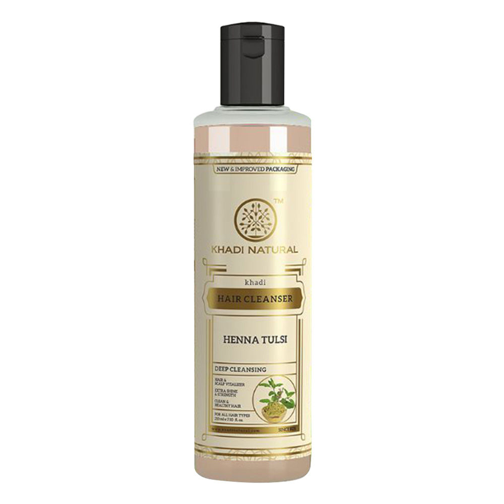 Khadi Natural Henna Tulsi Hair Cleanser (Shampoo) Hair & Scalp Vitalizer