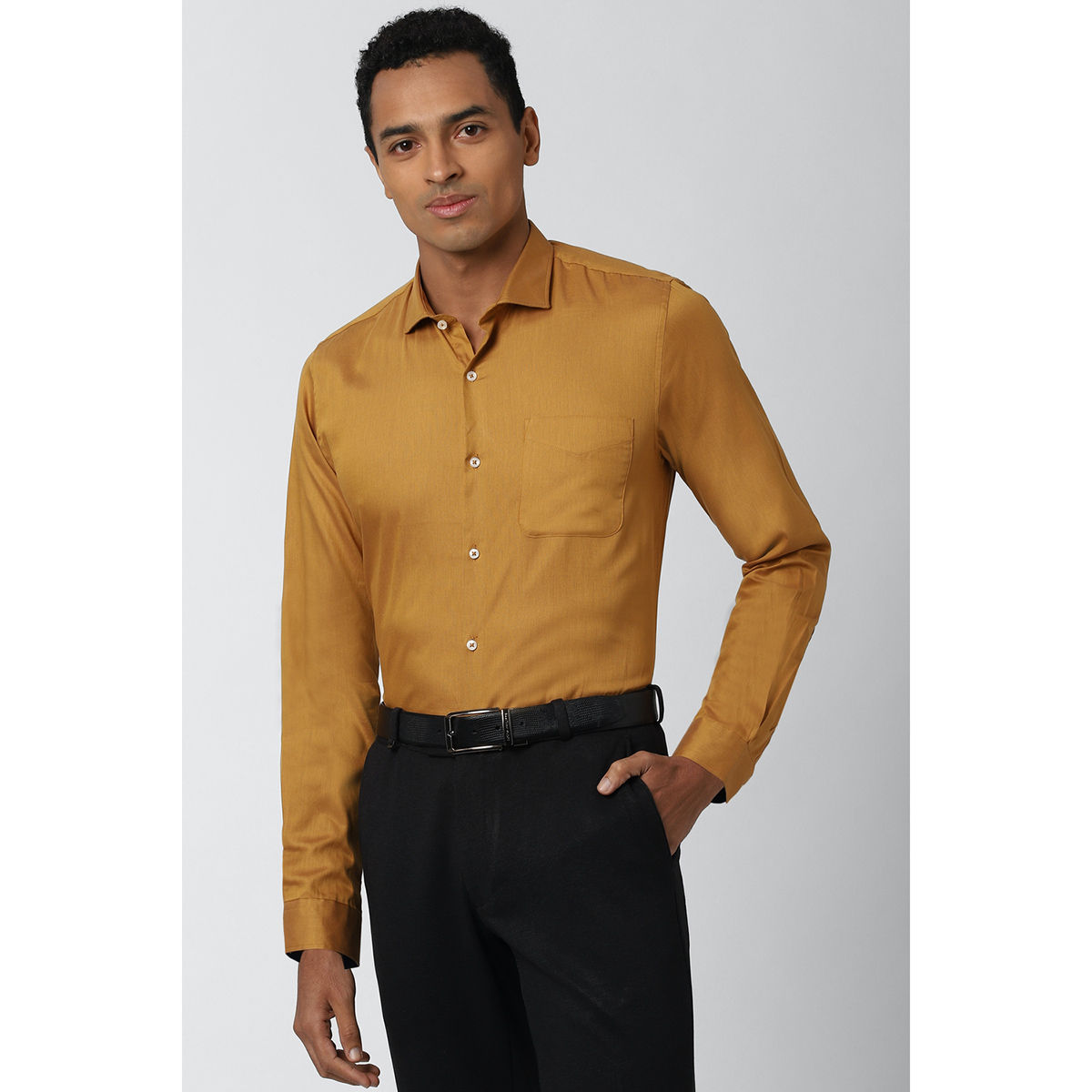 Peter england best sale yellow shirt