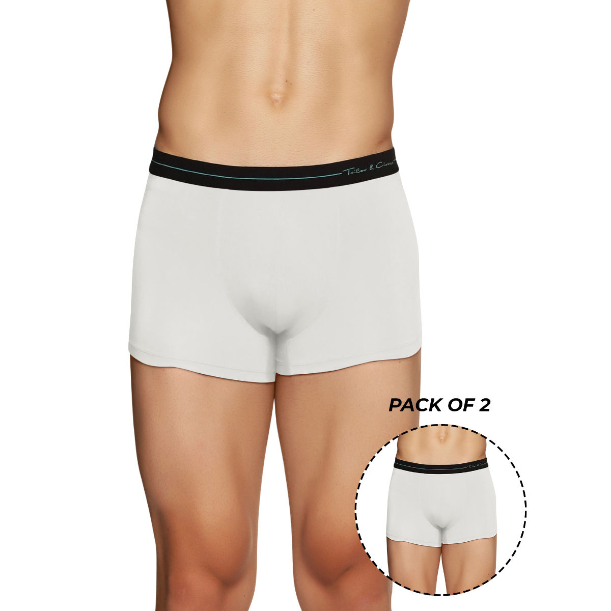 Buy Tailor & Circus Puresoft Anti-Bacterial Beechwood Modal Boxer Briefs  (Pack of 2), S at
