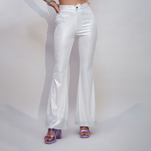 bnew white flare pants, Women's Fashion, Bottoms, Other Bottoms on