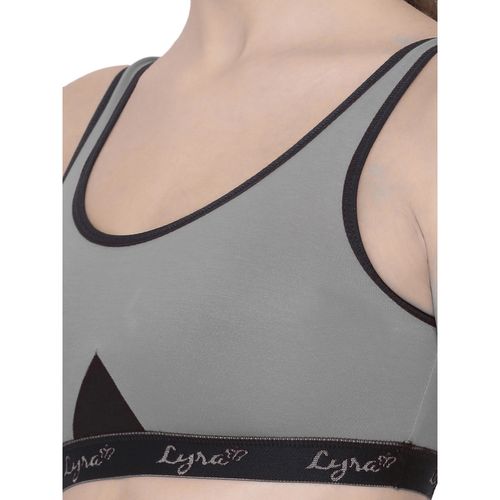 Lux Lyra 531 Grey Premium Cotton Sports Bras (32B)