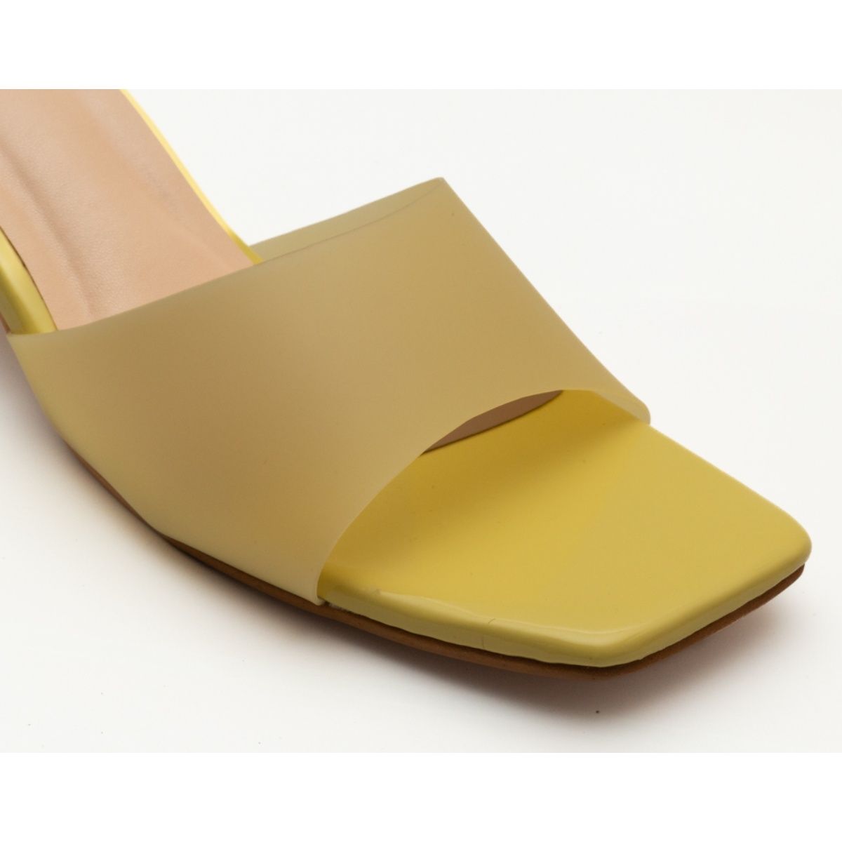 Yellow mules outlet heels