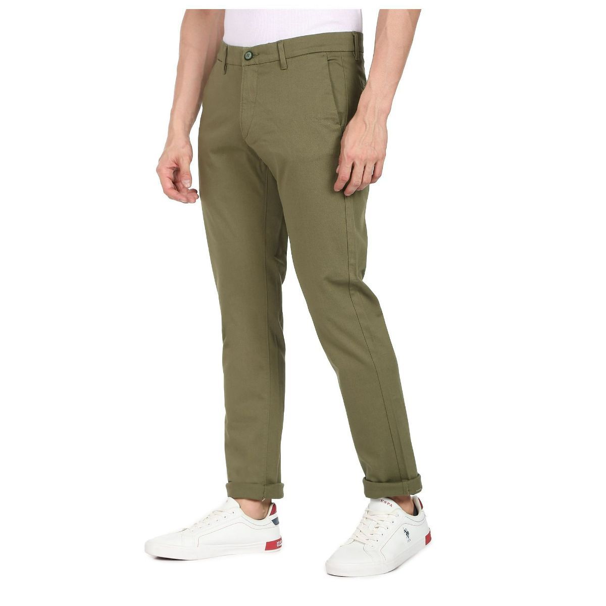 Buy online Beige Cotton Chinos Casual Trousers from Bottom Wear for Men by  V-mart for ₹899 at 10% off | 2024 Limeroad.com