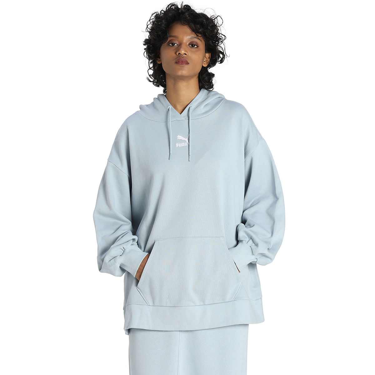 womens blue puma hoodie