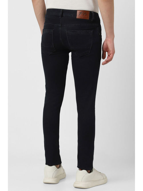 Buy Peter England Men Black Dark Wash Low Skinny Fit Jeans Online