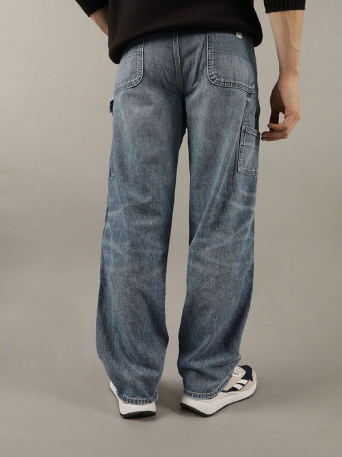 American Eagle Men Blue Athletic Loose Fit Carpenter Jean