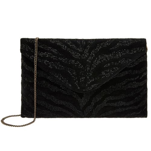 Buy Accessorize London Evie Zebra Embellished Oversized Clutch Online
