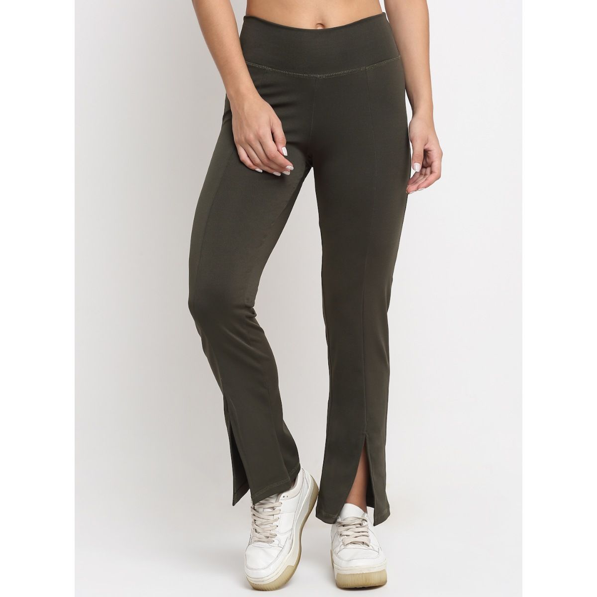 Yoga pants with on sale slits