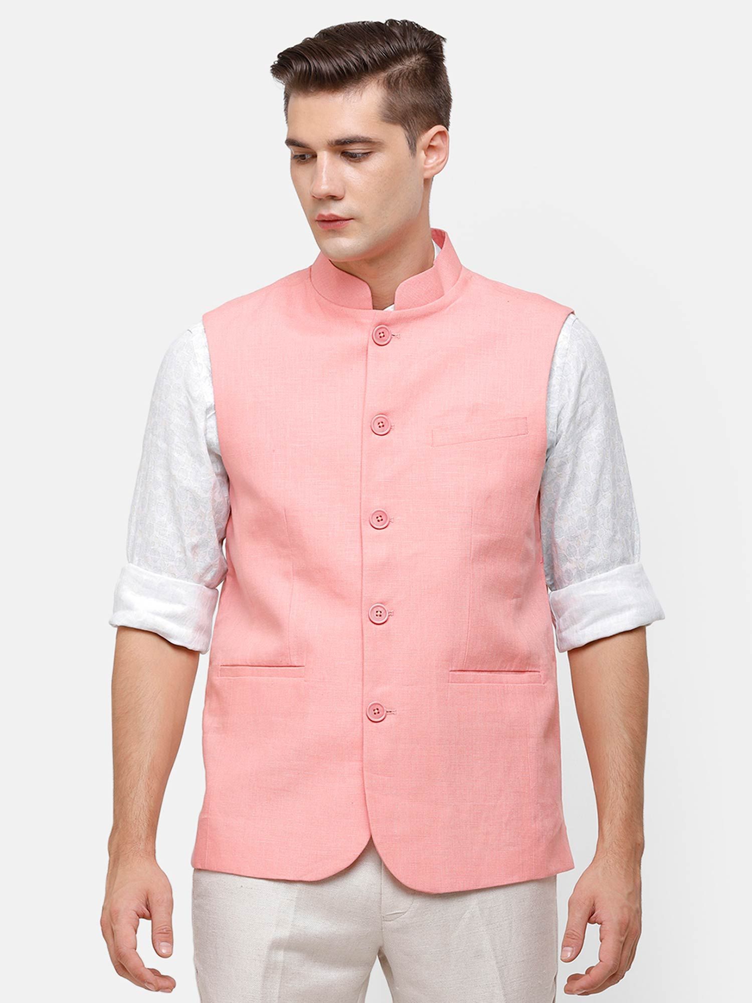 Linen club nehru jacket best sale