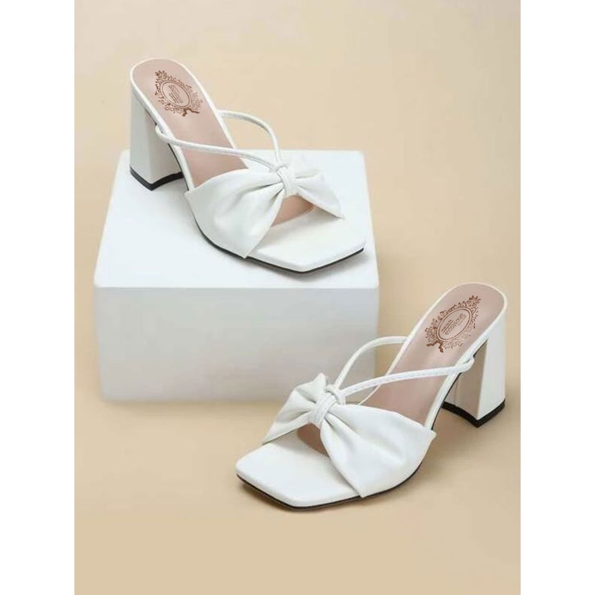 Buy Sole To Soul White Block Heels - Heels for Women 20352556 | Myntra