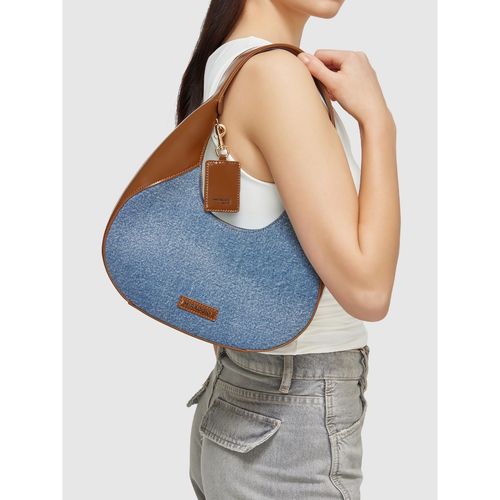 Buy MIRAGGIO Gaby Denim Hobo Shoulder Bag For Women -Brown and
