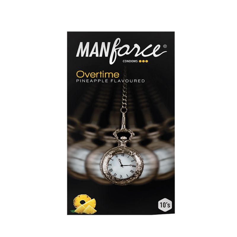 Manforce Overtime Pineapple 3in1 (Ribbed, Contour, Dotted) Condoms