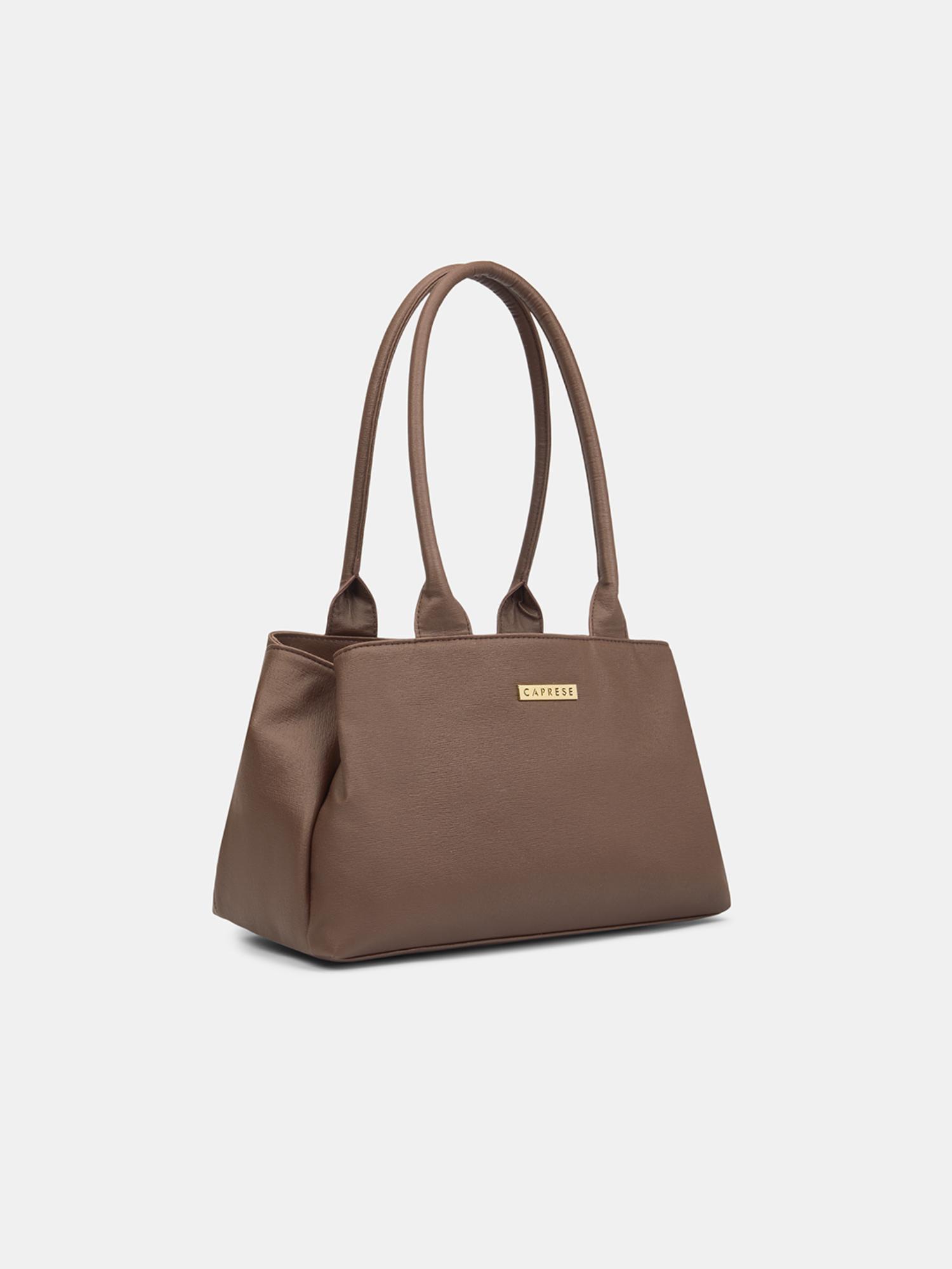 Buy Caprese Women Jimny Brown Medium Satchel Bag Online
