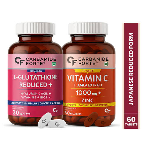 Carbamide Forte Japanese Reduced L Glutathione 500mg with Vitamin C from Amla, Veg Tablets Reviews Online