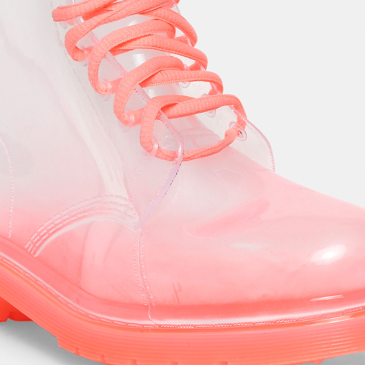 Pink clear outlet boots