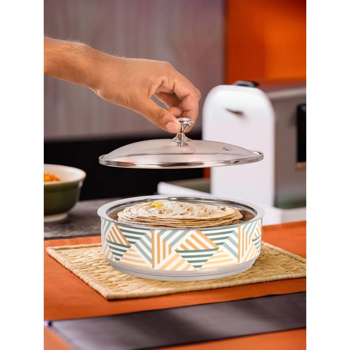 Ss Roti Baylon Buy The Better Home SS Roti Casserole with Glass Lid (1500ml) Online