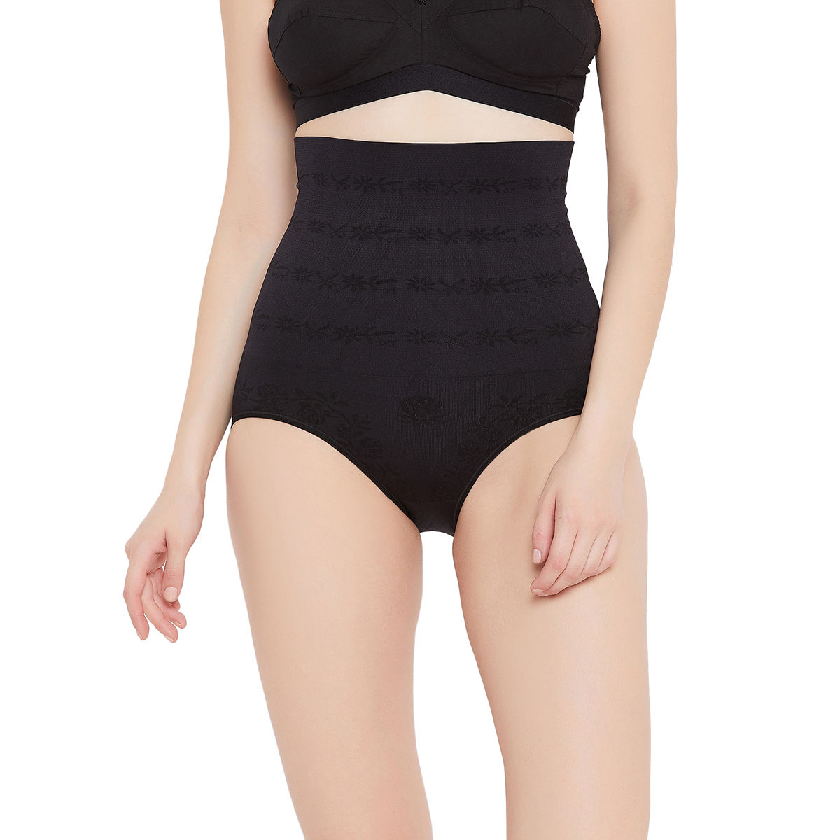 Secrets By ZeroKaata Women Solid High-waist Seamless Tummy Tucker Shapewear  - Black (XL)