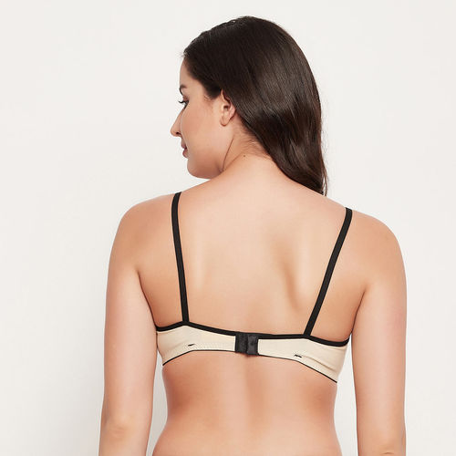 Buy Clovia Non-Padded Non-Wired Full Cup Bra in Nude Colour - Cotton online