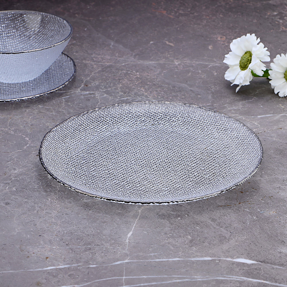 Buy Pure Home + Living Dinner Plate Platinium Rim Online