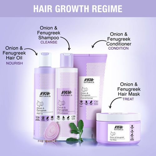 Nykaa Naturals Onion & Fenugreek Hair Growth Hair Oil: Buy Nykaa Naturals  Onion & Fenugreek Hair Growth Hair Oil Online at Best Price in India | Nykaa