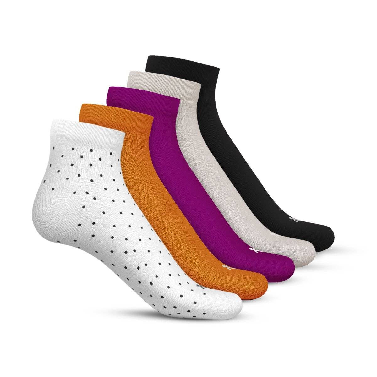 TalkingSox Multi-Color Bamboo Ankle Length Socks Soft Seamless Socks (Pack of 5)