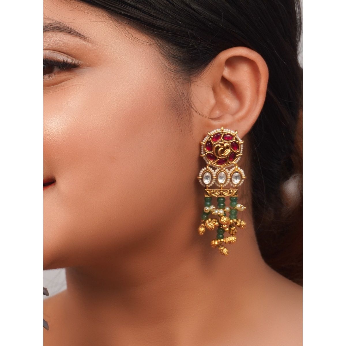 Buy Shining Jewel  By Shivansh Womens 24K Traditional Gold Bali Earrings  SJ637 at Amazonin