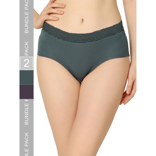 Buy Curvy Love Organic Cotton Everyday V- Shape Multi-Color Panties (Pack  of 2) online