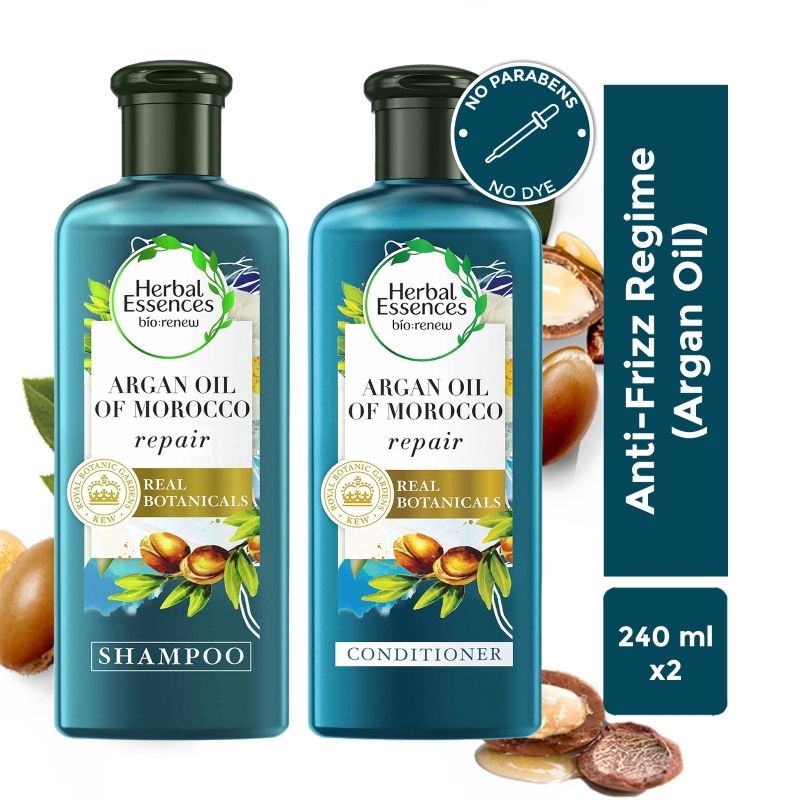 Herbal Essences Argan Oil Shampoo & Conditioner For Frizz - No Parabens, No Colourants