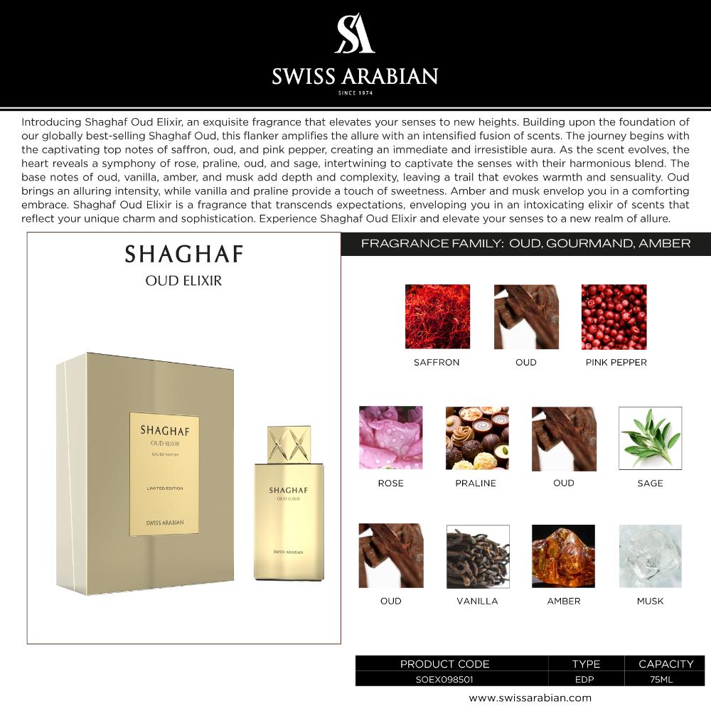 Buy Swiss Arabian Shaghaf Oud Elixir Eau De Parfume Online