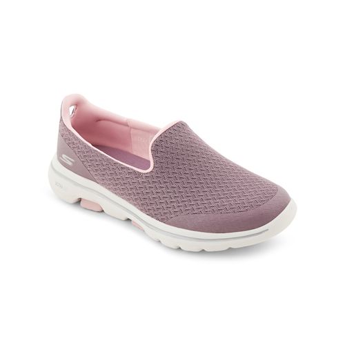 SKECHERS GO WALK 5-NICETY Purple Walking Slip On Sports Shoes (UK 4)
