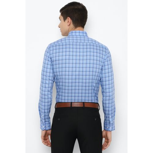 LOUIS PHILIPPE Men Checkered Formal Blue Shirt - Buy LOUIS