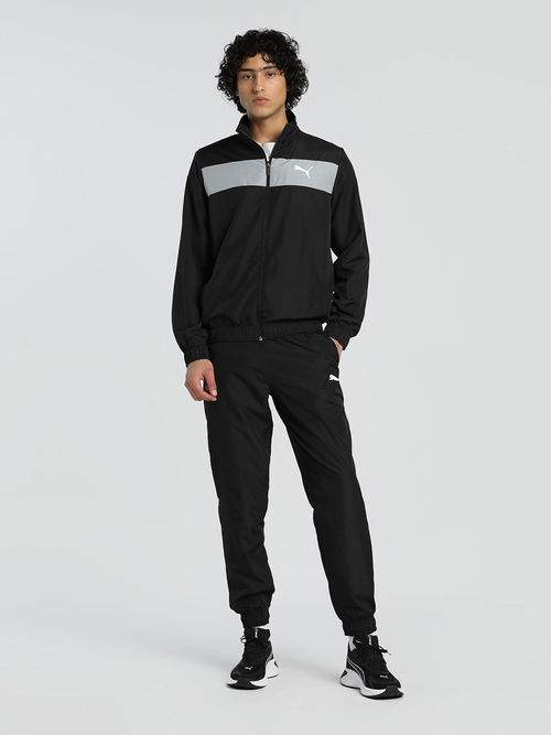 Puma Men Black Colorblock Sports Tracksuit (Set of 2)