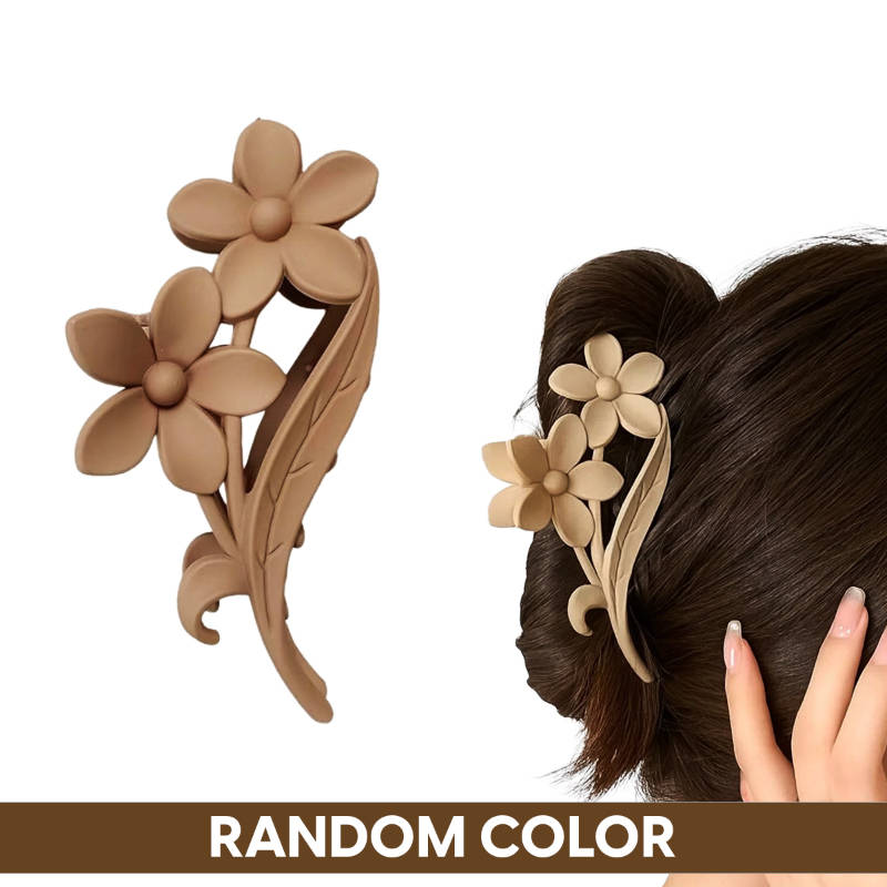 Matra Flower Claw Clip Matte Hair Floral Daisy Pin Large Big Clutches - Random Colour