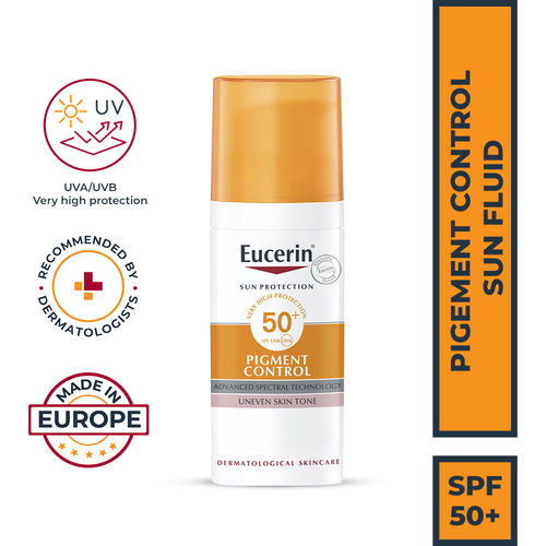 Eucerin Pigment Control Sunscreen Fluid SPF50+ Has Thiamidol Prevent & Reduce Darkspot Is Nonsticky