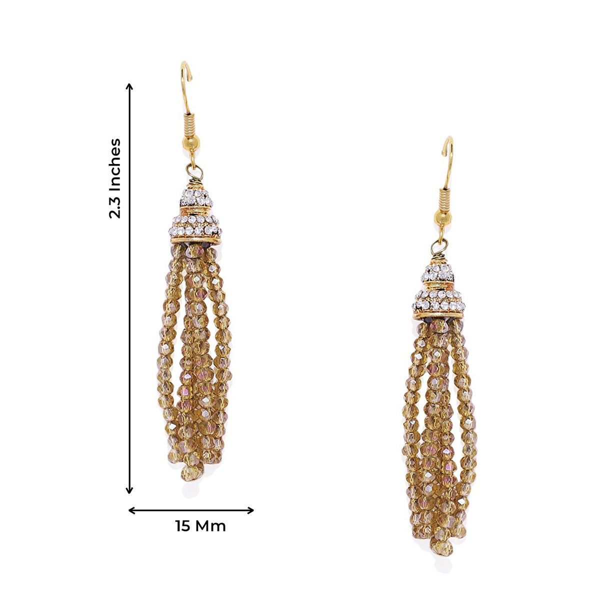 Pipa Bella by Nykaa Fashion Gold Tassel Earrings: Buy Pipa Bella by ...