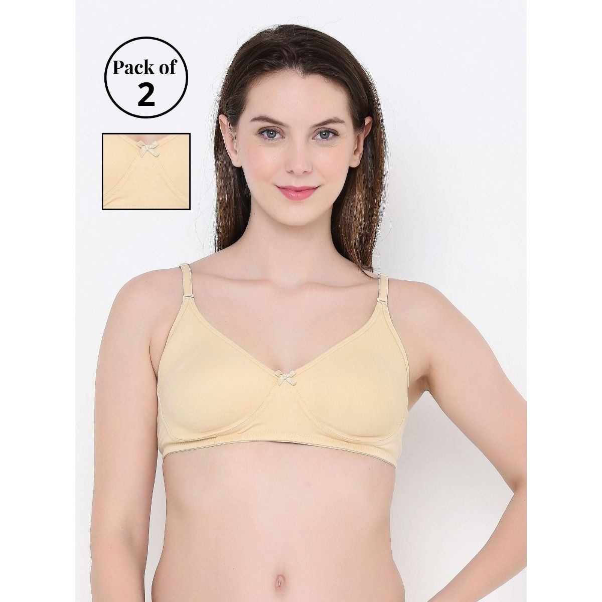 Berry S Intimatess Everyday Comfort Double Layered Non Wired Beige Bra