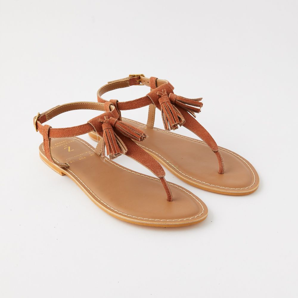 Tan leather strappy online sandals